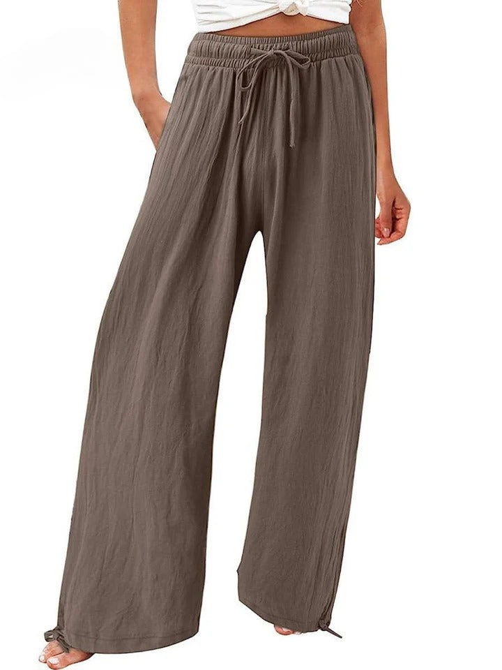 Olwen | Pantaloni Morbidi a Gamba Larga