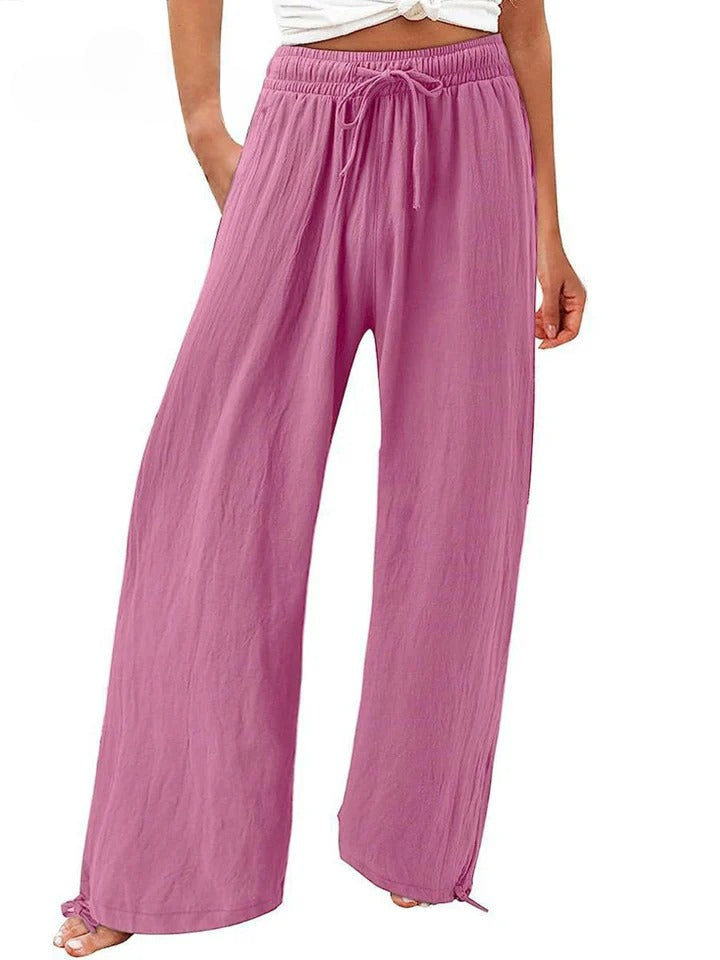 Olwen | Pantaloni Morbidi a Gamba Larga