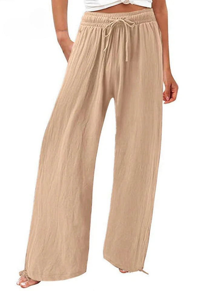 Olwen | Pantaloni Morbidi a Gamba Larga
