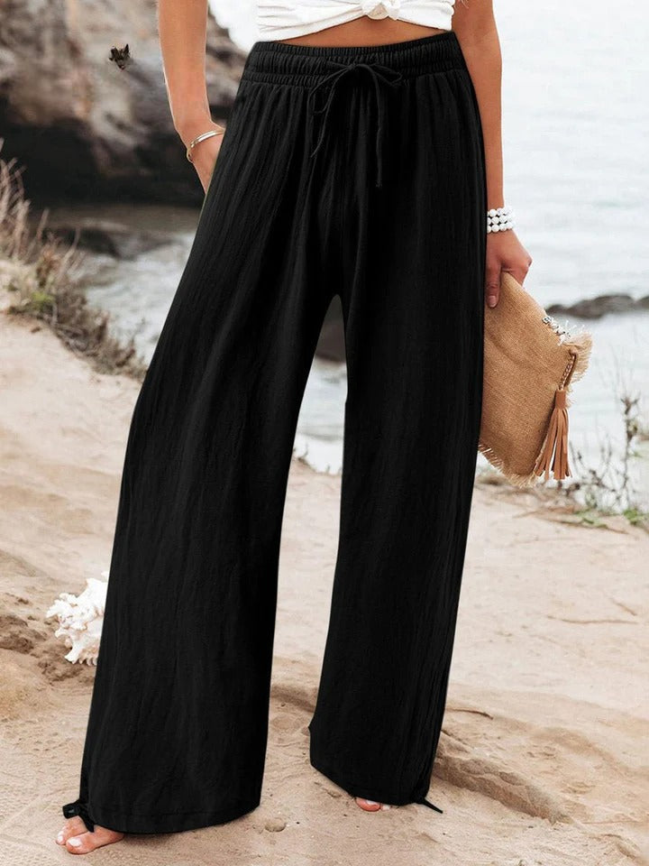 Olwen | Pantaloni Morbidi a Gamba Larga