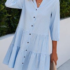Elaine Flowy Midi Dress Blue