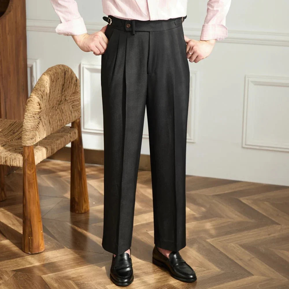 Nazario | Pantaloni Fluidi a Vita Alta