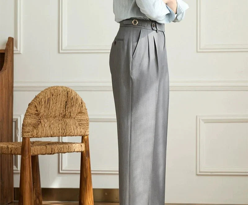 Nazario | Pantaloni Fluidi a Vita Alta
