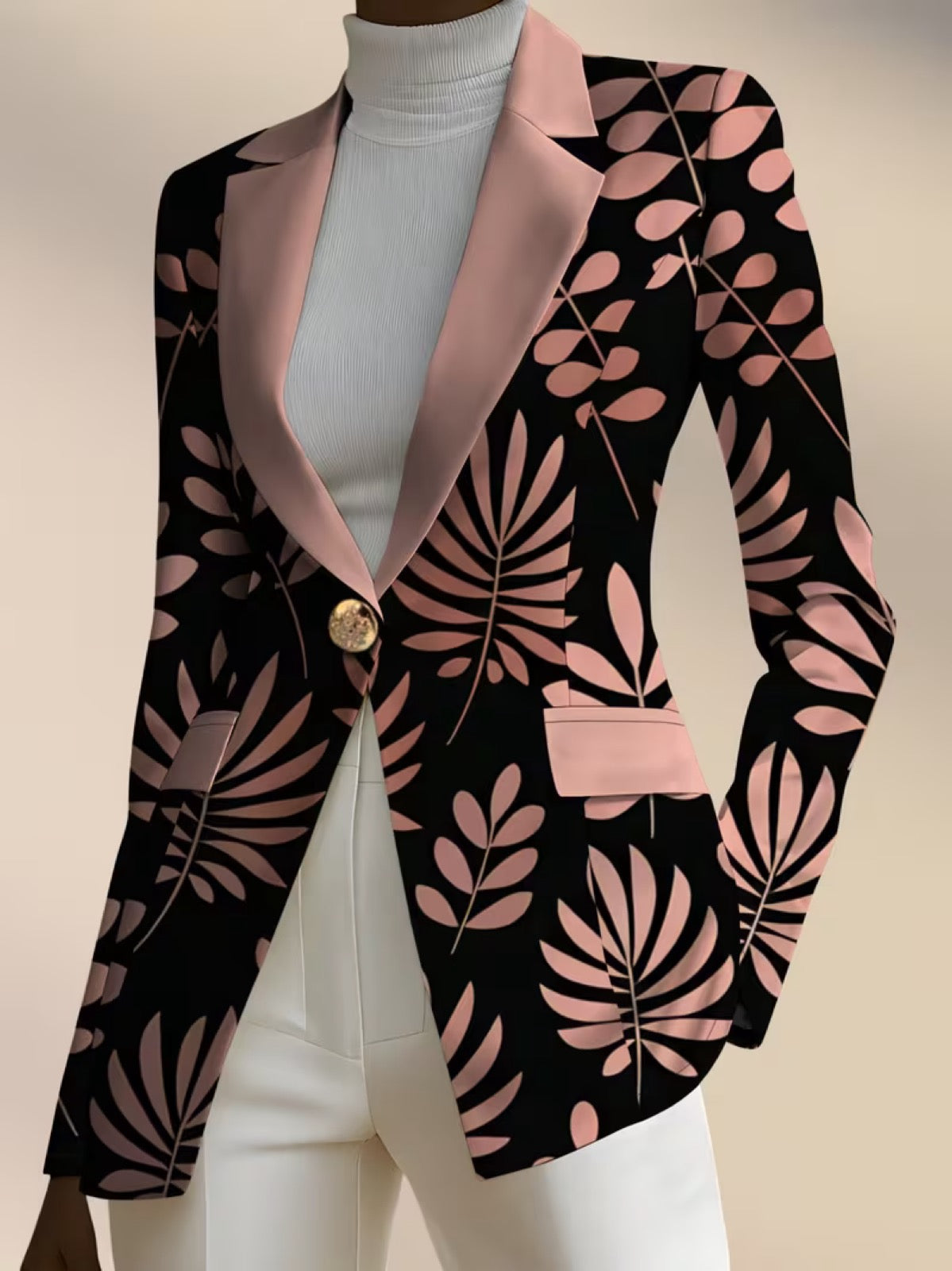 Odaya™ | Blazer Foglie Rosa