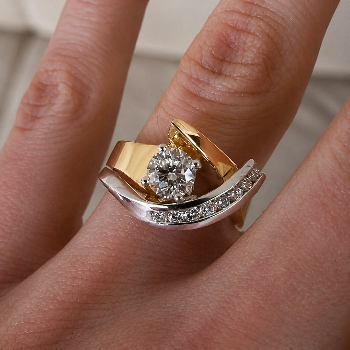 Anello Bicolore Artistico