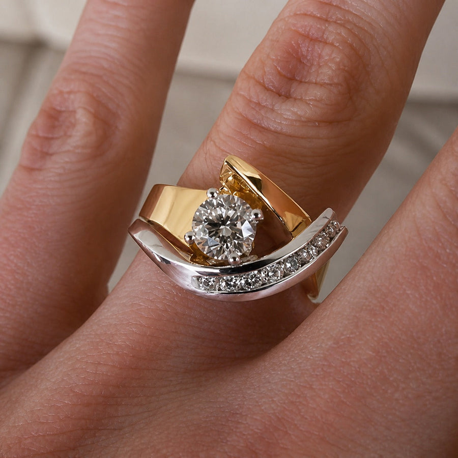 Anello Bicolore Artistico