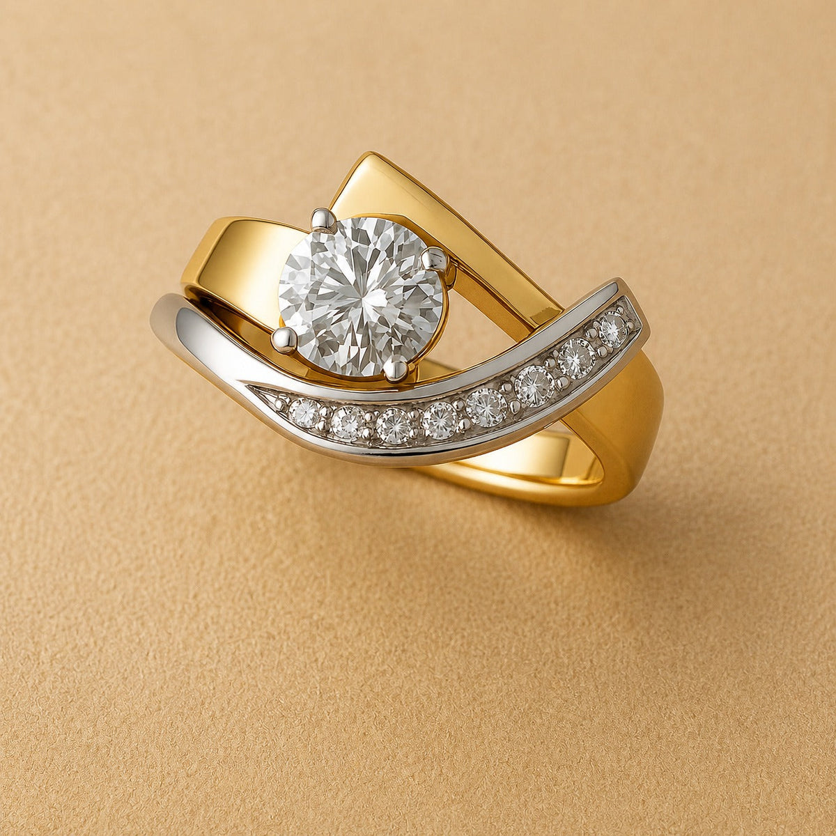 Anello Bicolore Artistico