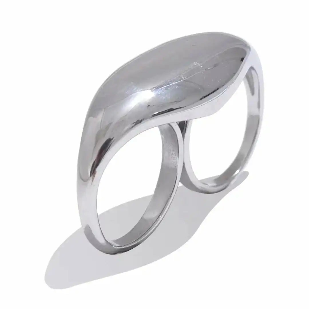 Anello Doppio Dorato Senza Tempo