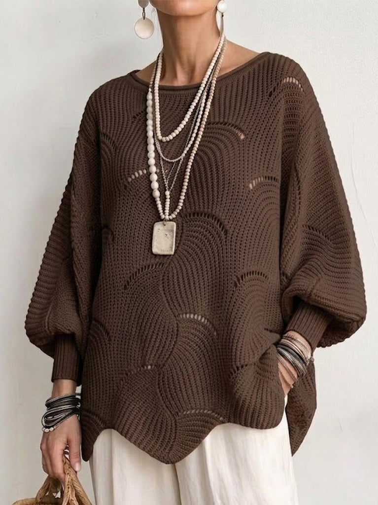 Marjanneke | Maglione Traforato con Motivo a Onde