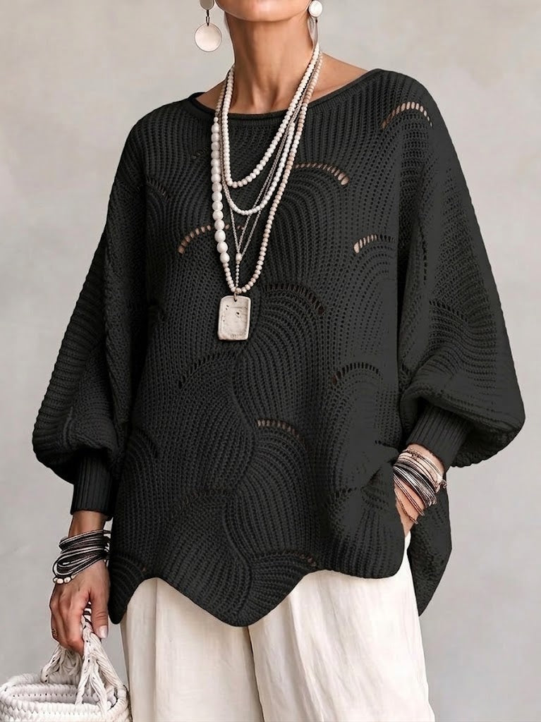 Marjanneke | Maglione Traforato con Motivo a Onde