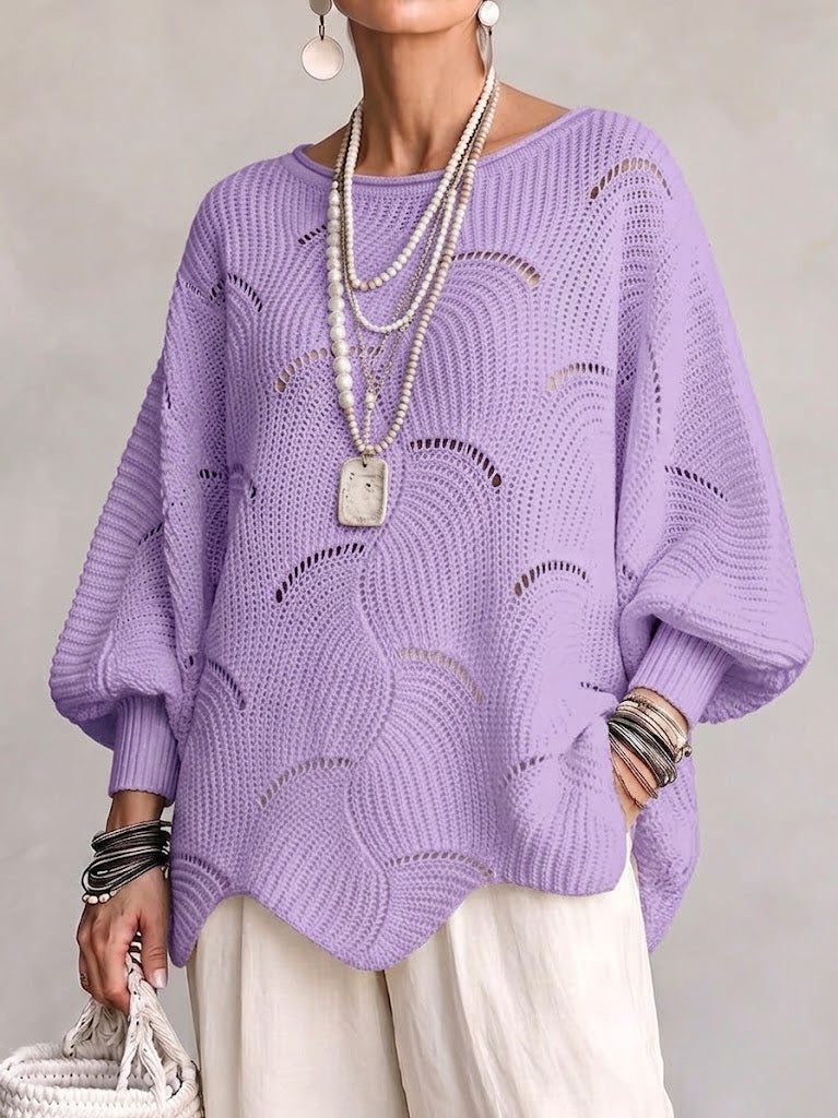 Marjanneke | Maglione Traforato con Motivo a Onde
