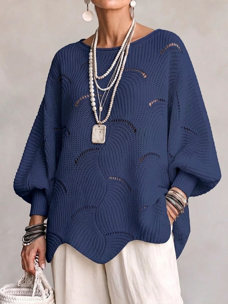 Marjanneke | Maglione Traforato con Motivo a Onde