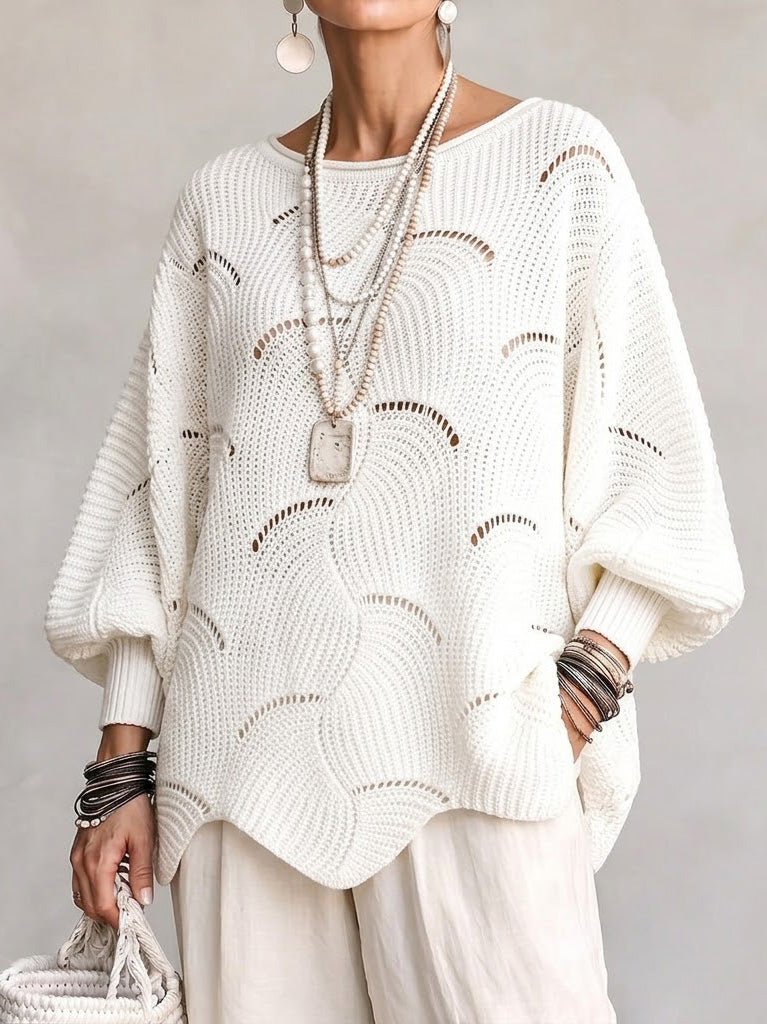 Marjanneke | Maglione Traforato con Motivo a Onde