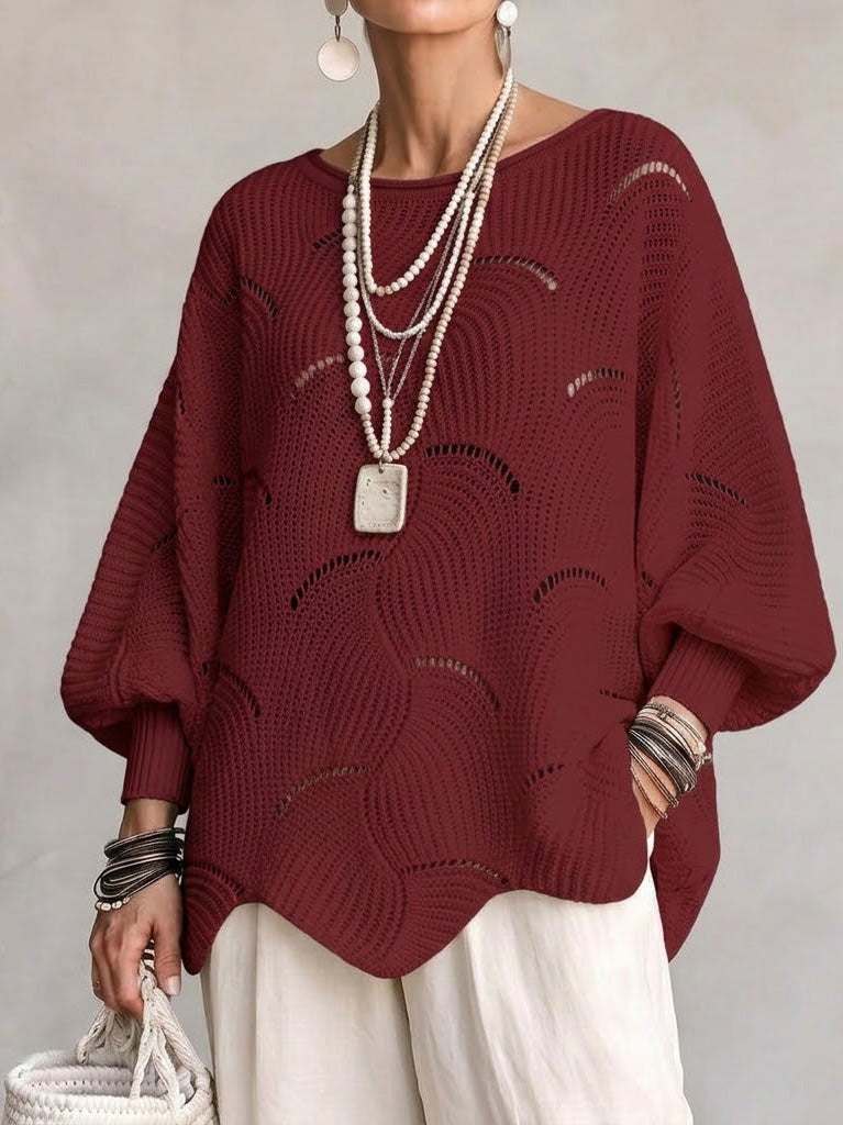 Marjanneke | Maglione Traforato con Motivo a Onde