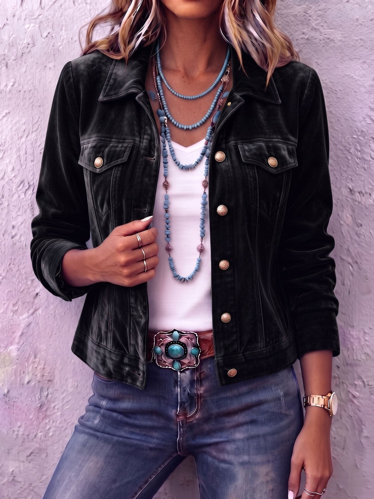 Dianne | Giacca in Velluto Ispirata allo Stile Boho Vintage