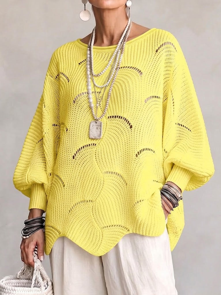Marjanneke | Maglione Traforato con Motivo a Onde