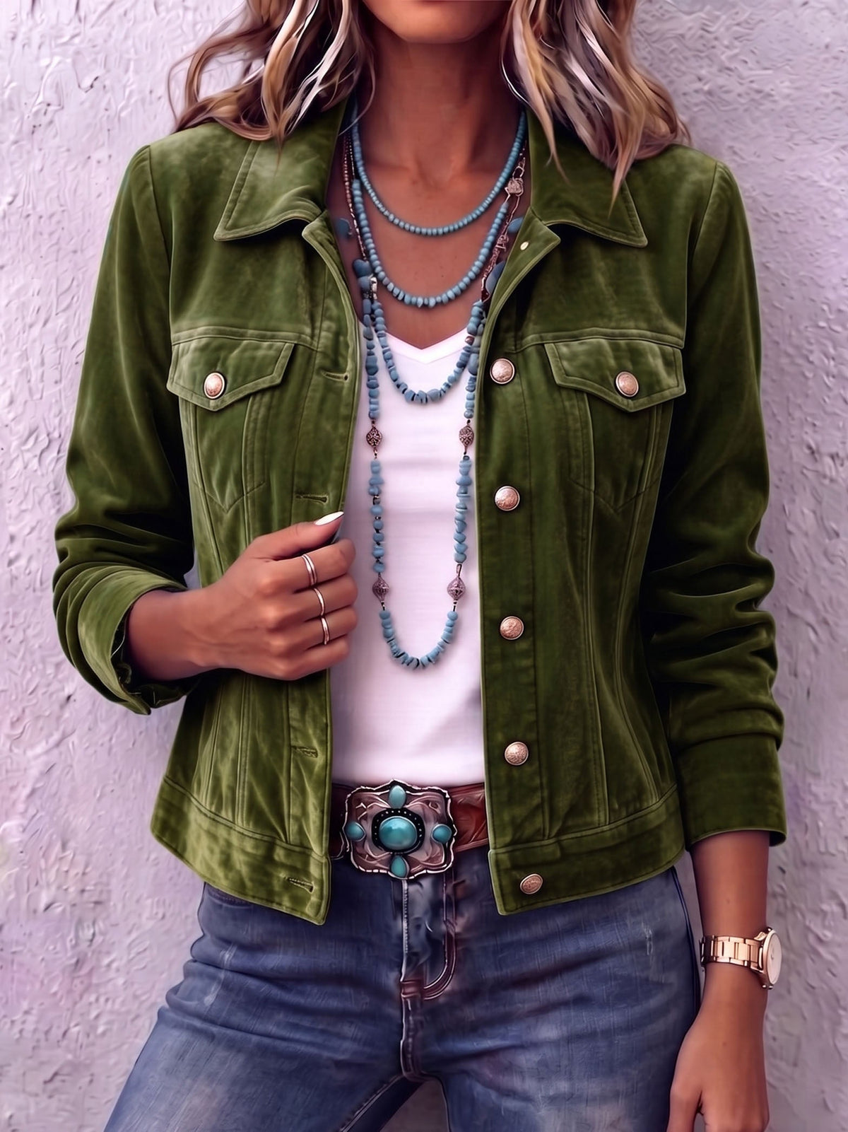 Dianne | Giacca in Velluto Ispirata allo Stile Boho Vintage