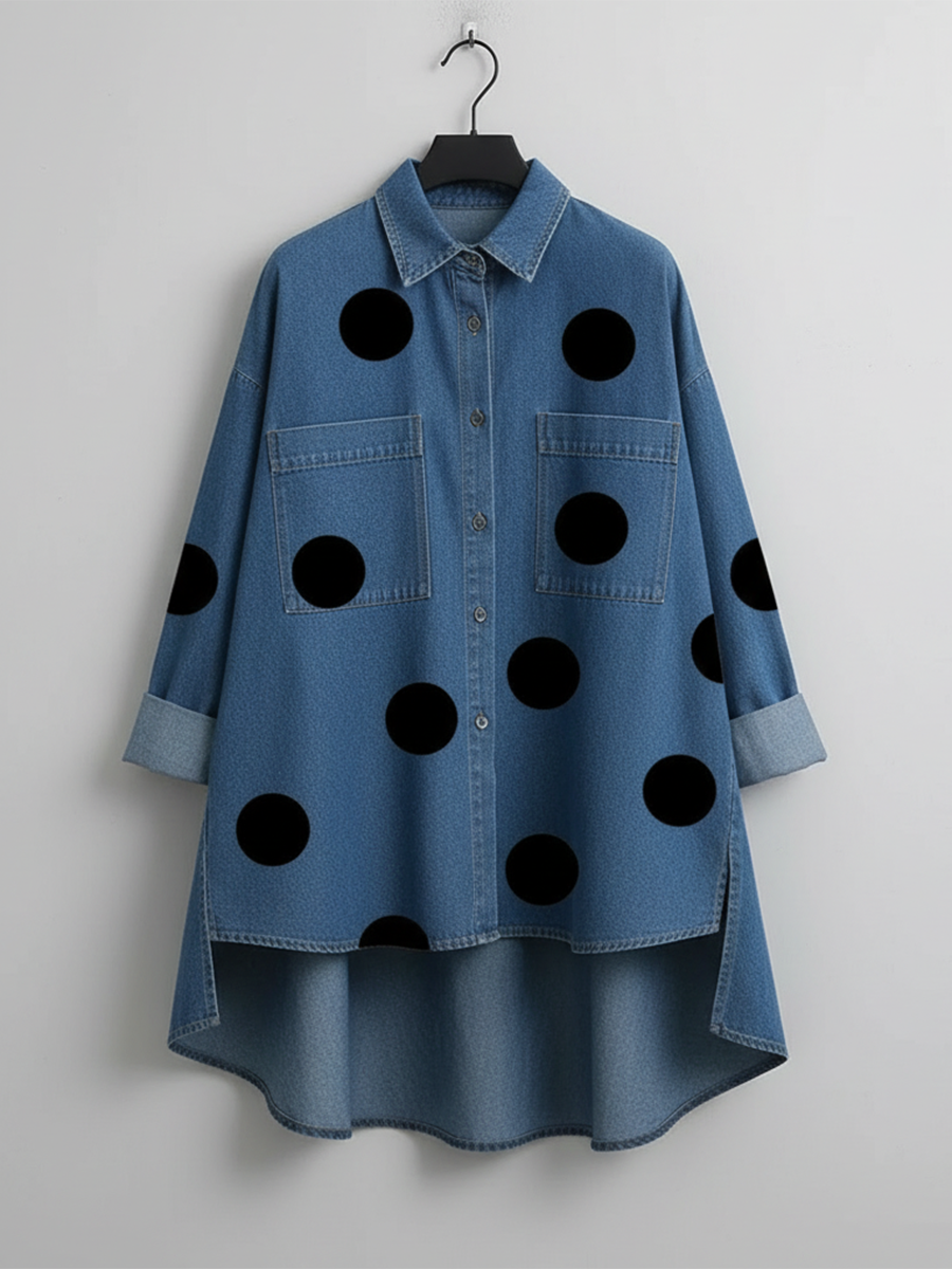 Peggy | Camicia Oversize a Pois da Donna