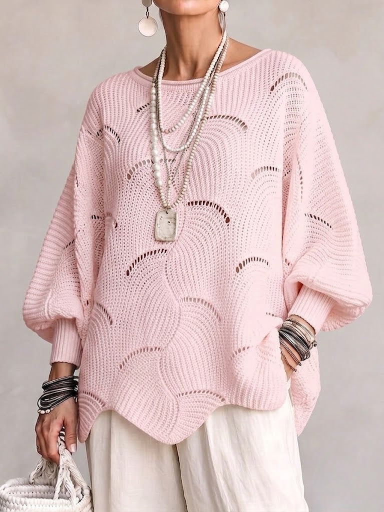 Marjanneke | Maglione Traforato con Motivo a Onde