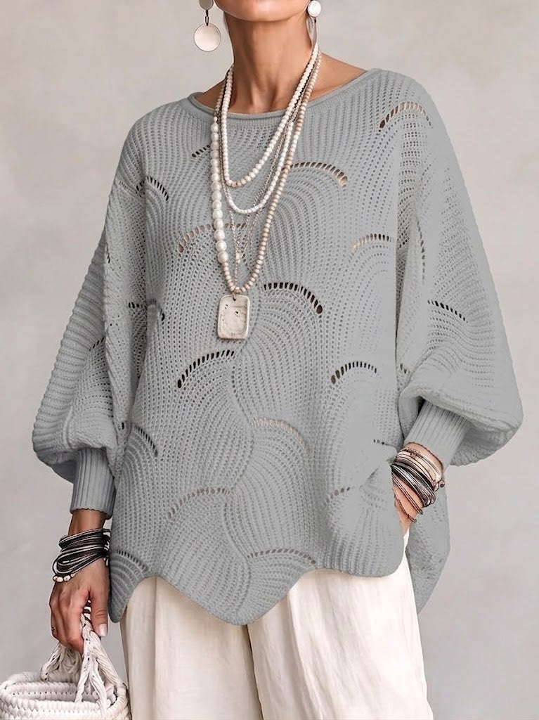 Marjanneke | Maglione Traforato con Motivo a Onde