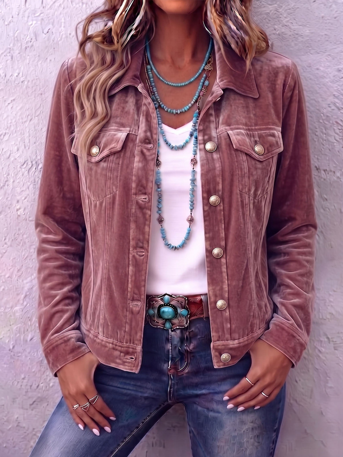Dianne | Giacca in Velluto Ispirata allo Stile Boho Vintage