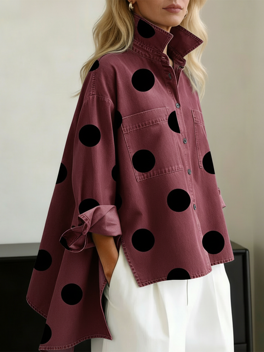 Peggy | Camicia Oversize a Pois da Donna