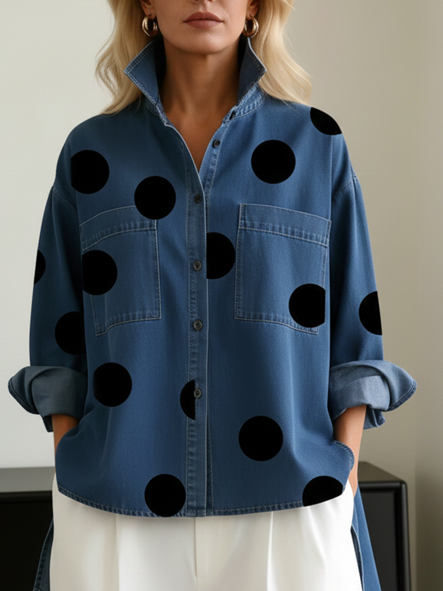 Peggy | Camicia Oversize a Pois da Donna