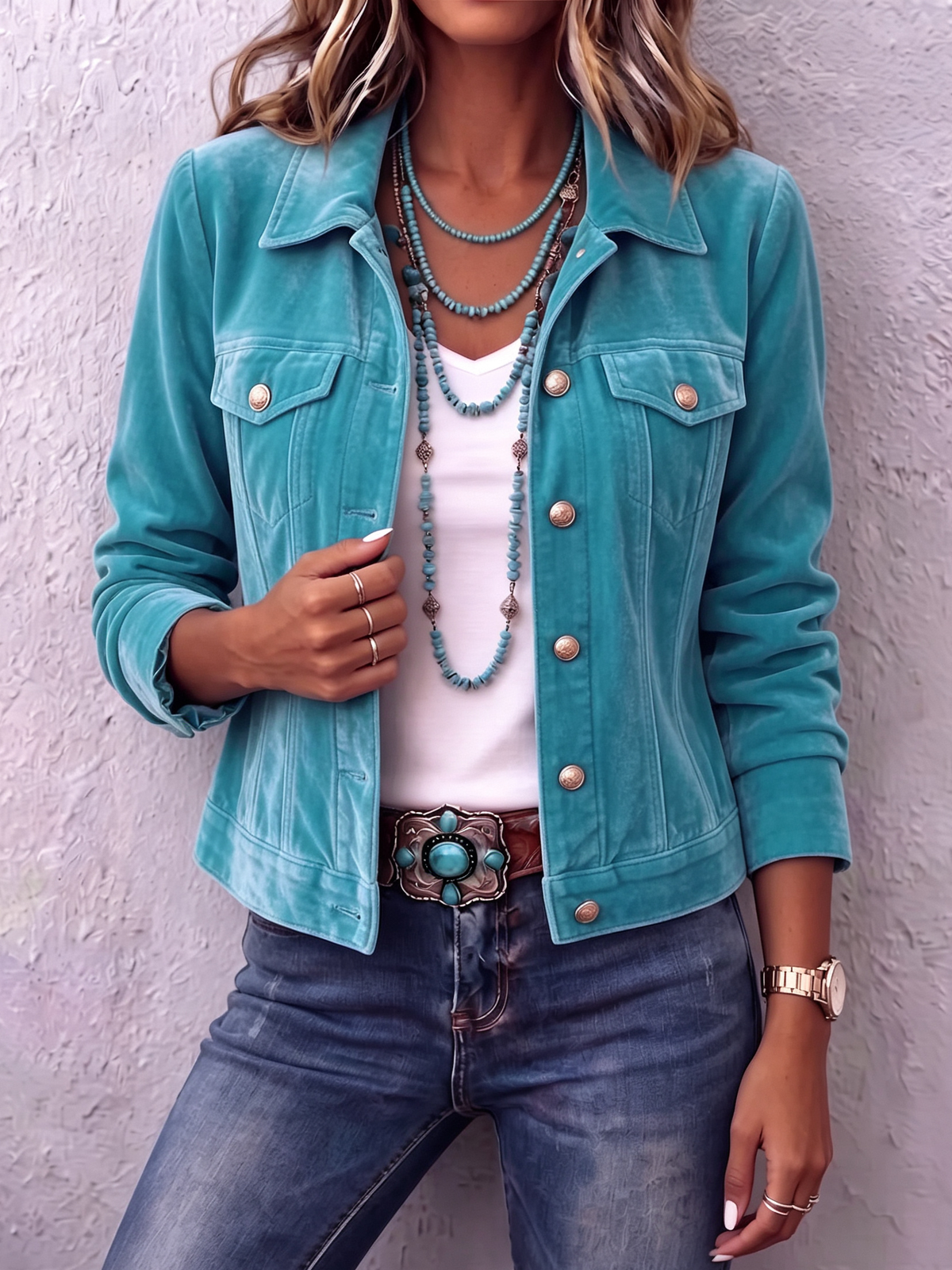 Dianne | Giacca in Velluto Ispirata allo Stile Boho Vintage