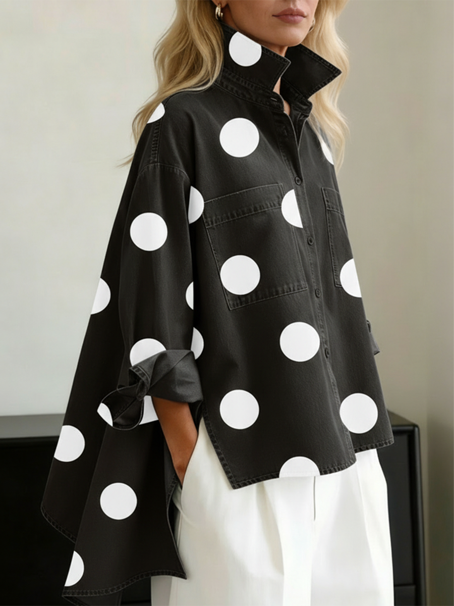 Peggy | Camicia Oversize a Pois da Donna