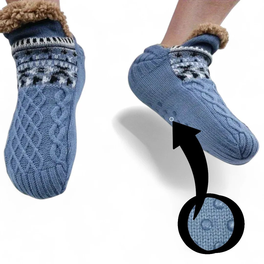 CozySocks™ – Calze Antiscivolo in Maglia Nordica con Fodera in Pile