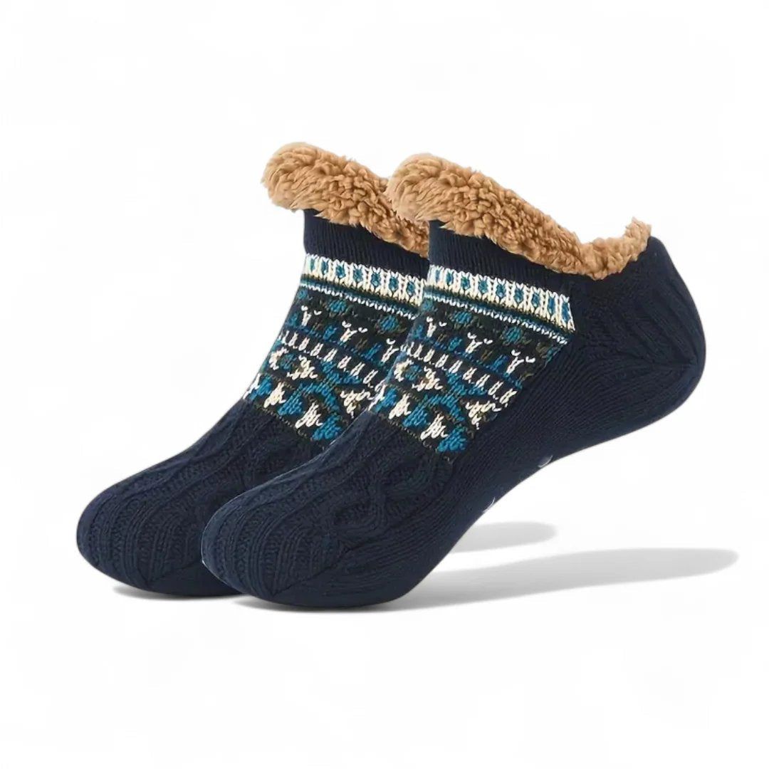 CozySocks™ – Calze Antiscivolo in Maglia Nordica con Fodera in Pile