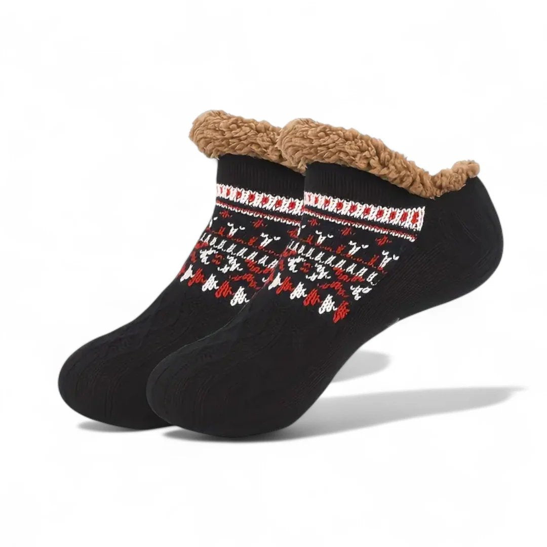 CozySocks™ – Calze Antiscivolo in Maglia Nordica con Fodera in Pile