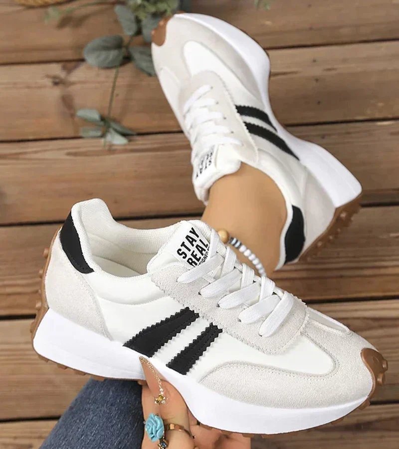 Cecilie™ | Sneakers Retrò a Righe con Lacci