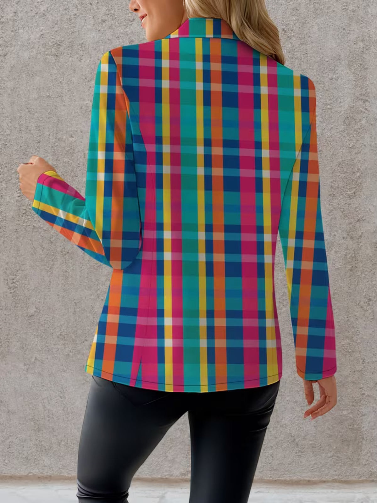 Rosaline™ | Blazer a Quadri Arcobaleno