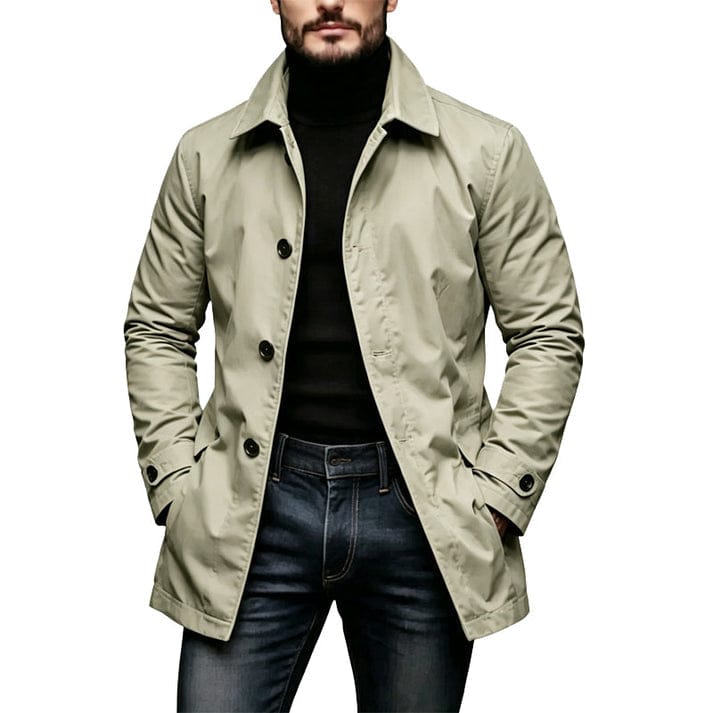 Marcello | Cappotto Monopetto in Gabardine