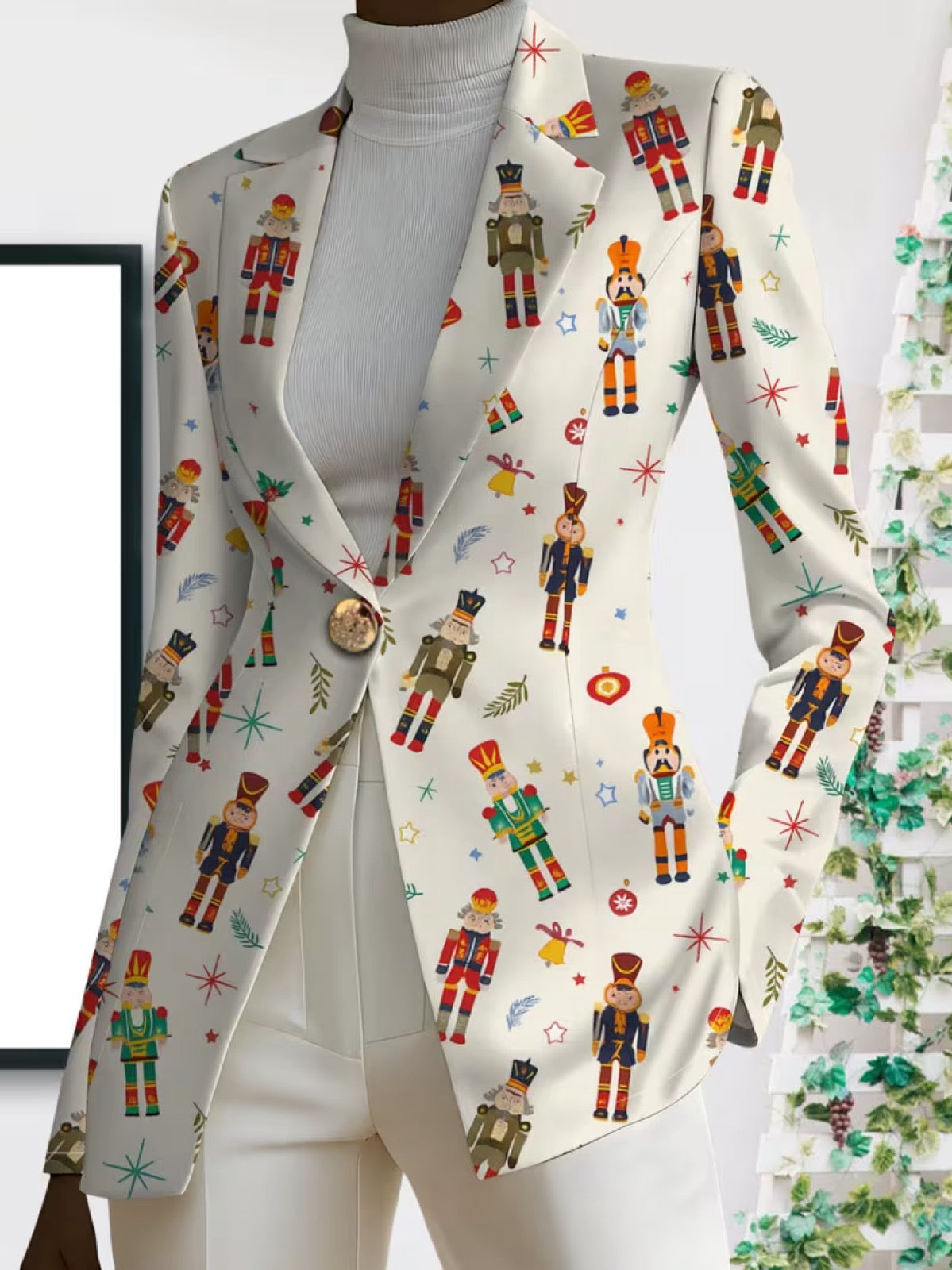 Vivenne™ | Blazer Stampa Schiaccianoci