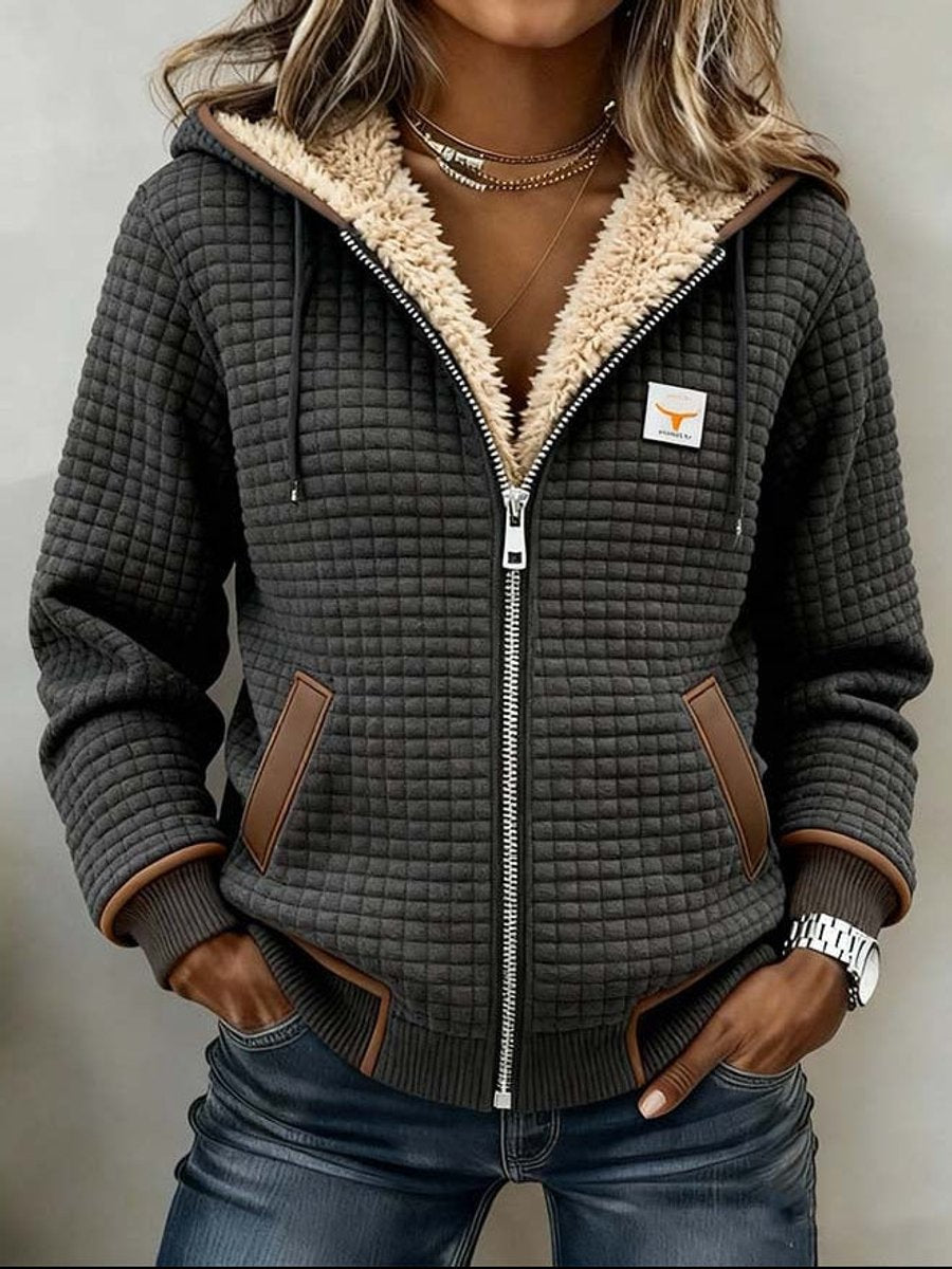 Kendra | Giacca Trapuntata Comoda con Cappuccio e Zip