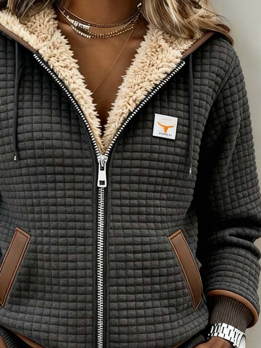 Kendra | Giacca Trapuntata Comoda con Cappuccio e Zip