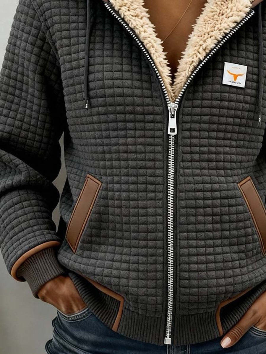 Kendra | Giacca Trapuntata Comoda con Cappuccio e Zip